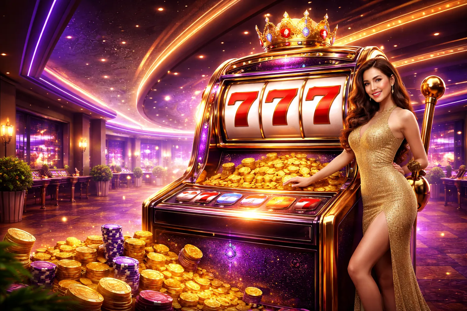Hình ảnh Hướng dẫn Nổ Hũ Slot Machine tỷ lệ thắng cao tại 7789bet